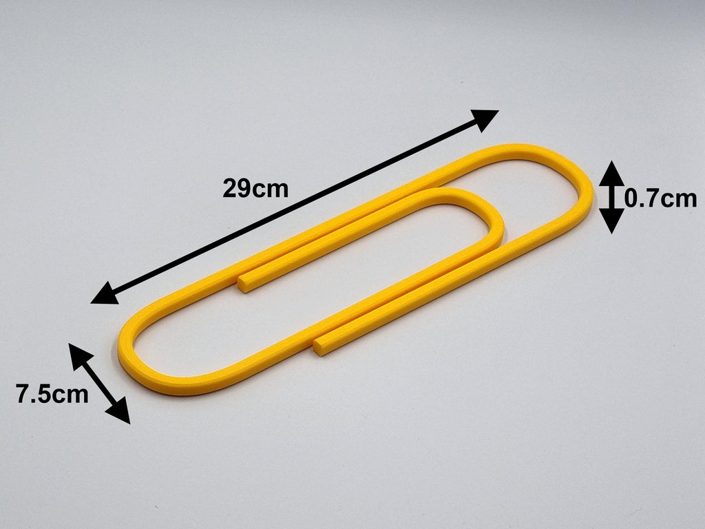 3D Printed Jumbo Paperclip – 290 mm PLA Desk Accessory – product image 2