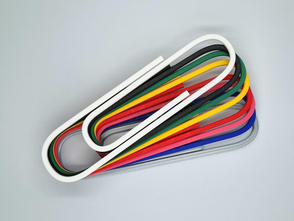 3D Printed Jumbo Paperclip – 290 mm PLA Desk Accessory – product image 1