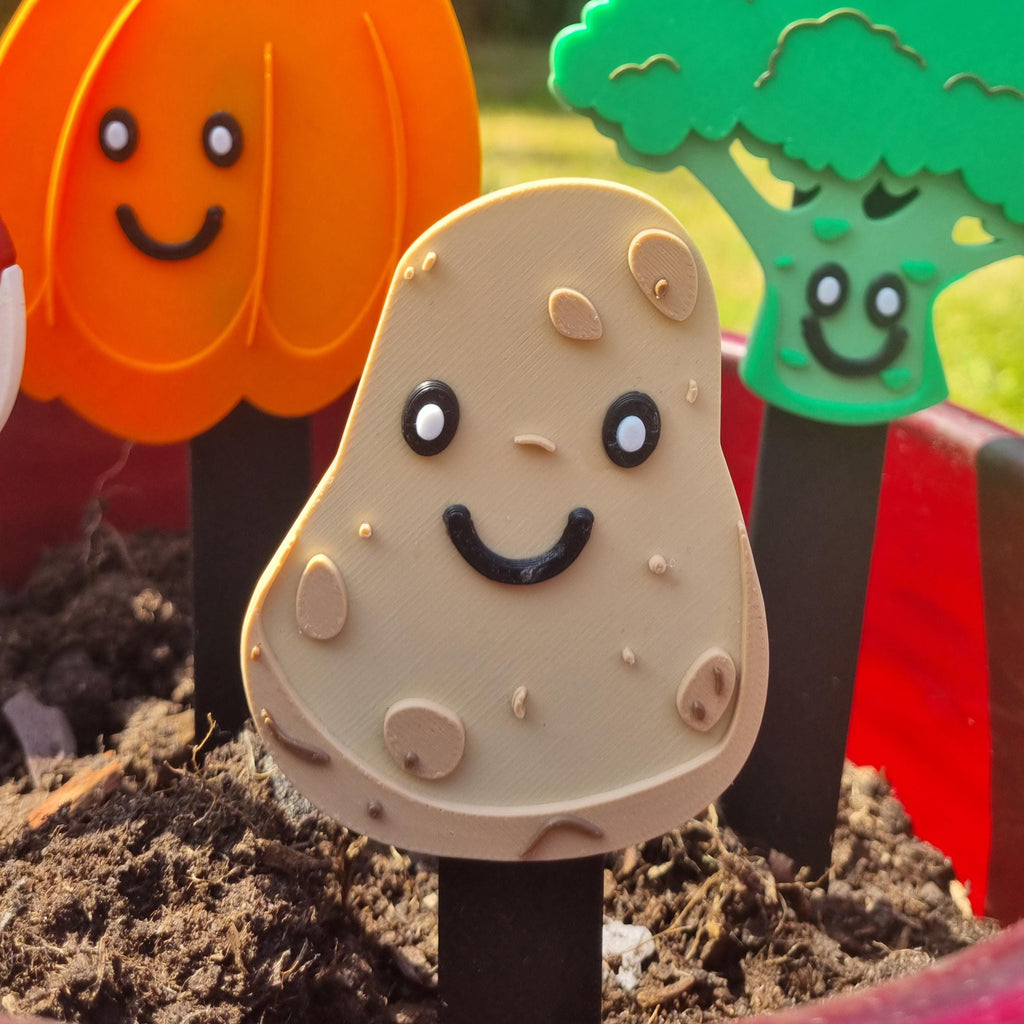 3D Printed Smiley Face Plant Markers – Choose 4 PLA Designs – product image 9