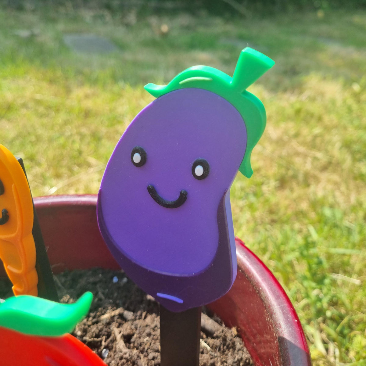 3D Printed Smiley Face Plant Markers – Choose 4 PLA Designs – product image 7
