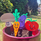 3D Printed Smiley Face Plant Markers – Choose 4 PLA Designs – product image 2